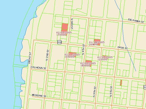 Florida Parcel Lines with Recent Sales Figures