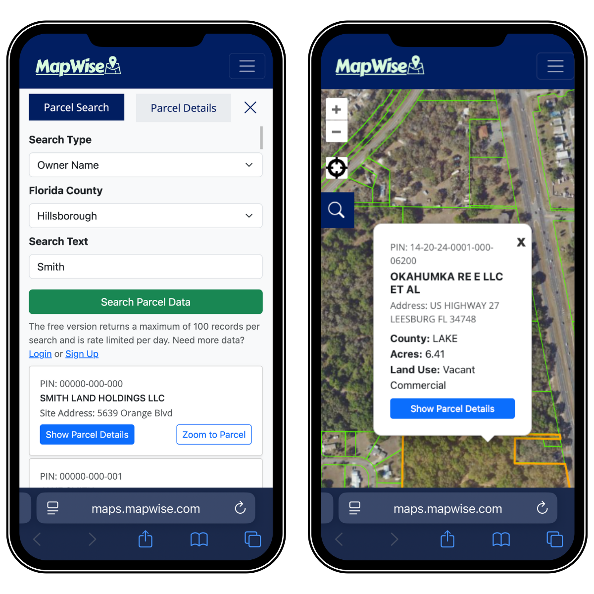 Quickly find any real property in Florida