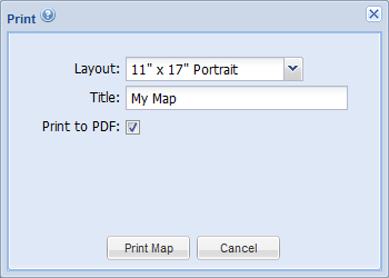 Print Map Menu