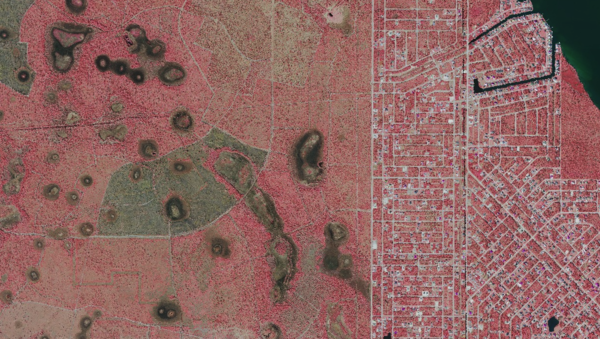 Aerials 2023 Color Infrared Map Sample