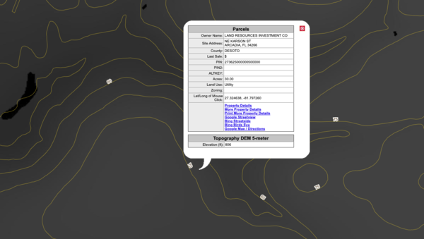 Digital Elevation Model 5 Meter Map Sample
