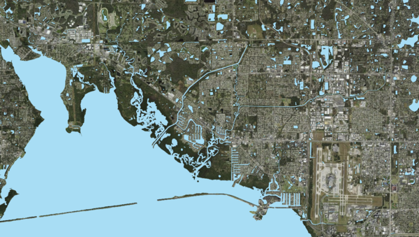 Oceans, Lakes, Rivers Map Sample