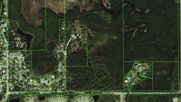 Parcel Outlines Recent Map Sample