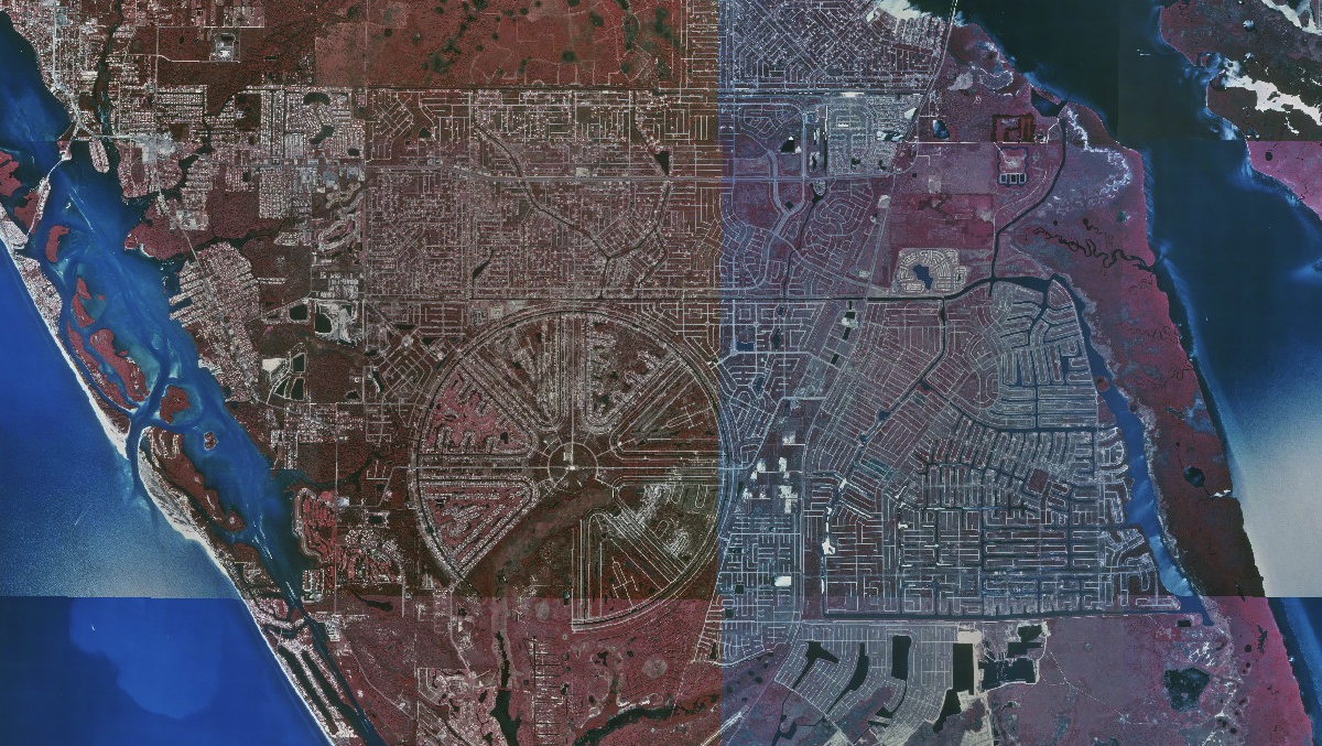 Aerials 1995 Color Infrared Map Sample