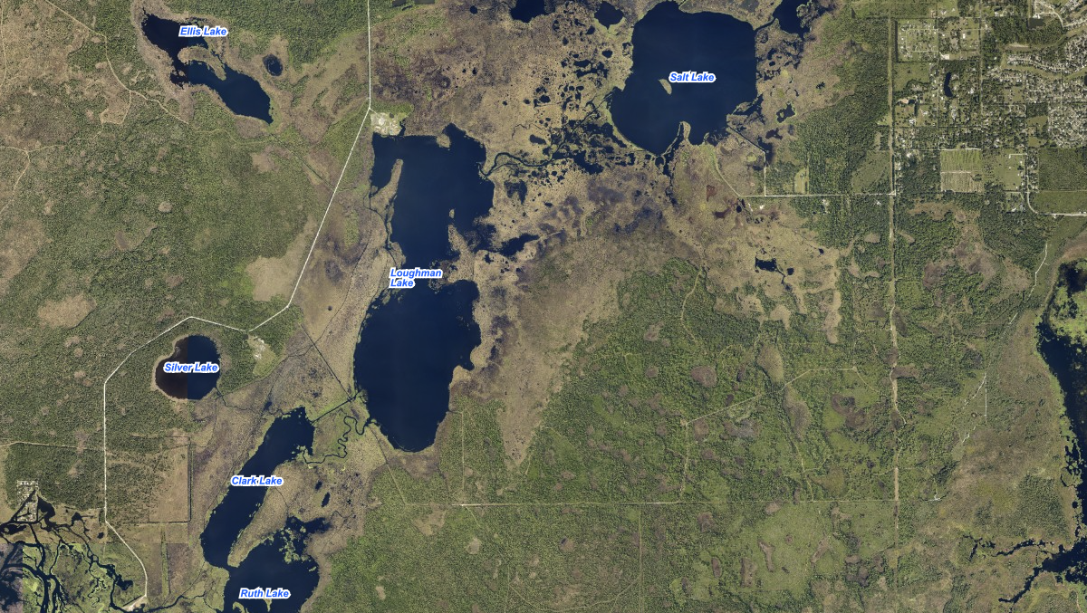 Lakes and Rivers Labels Map Sample