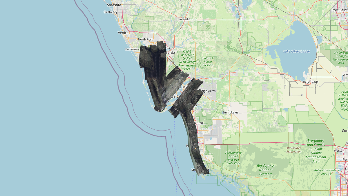 Hurricane Ian Imagery NOAA 2022-09-30b Map Sample