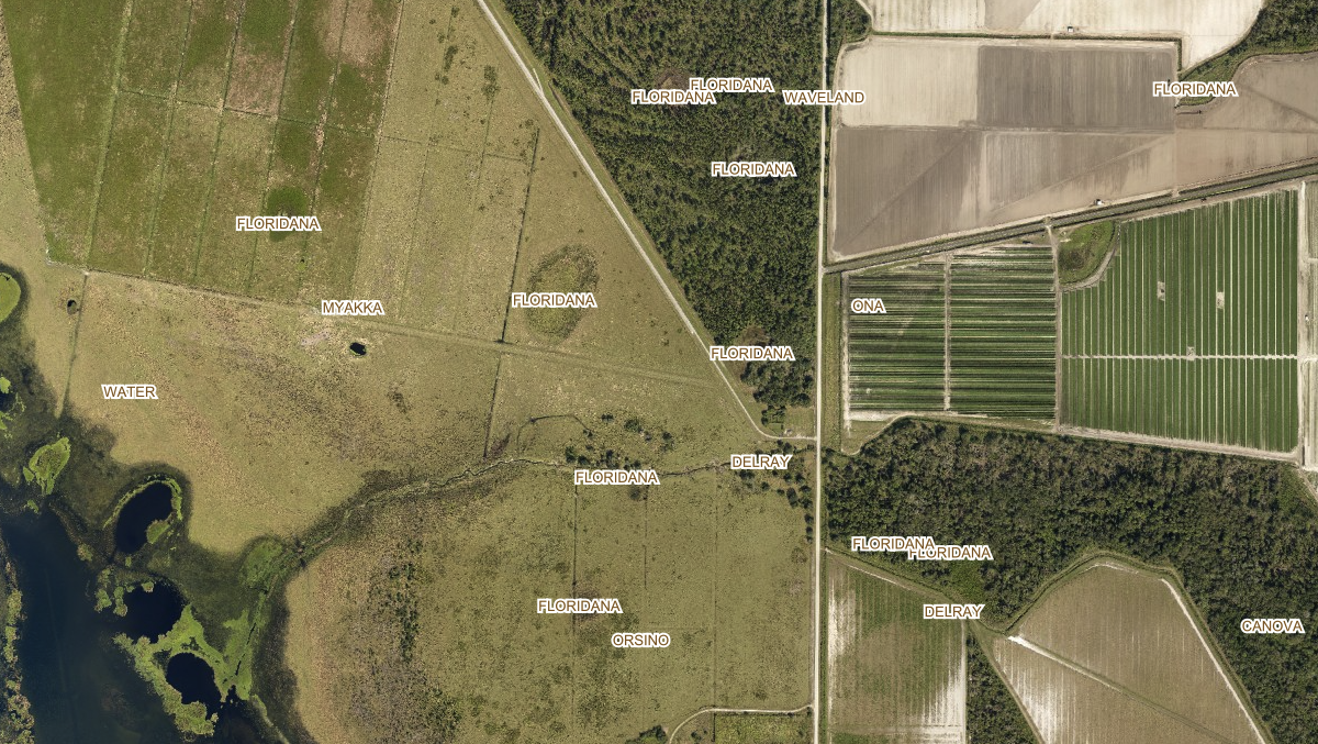 Soils Component Name Labels Map Sample