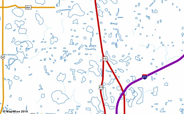 Hydrography Streams Map Sample