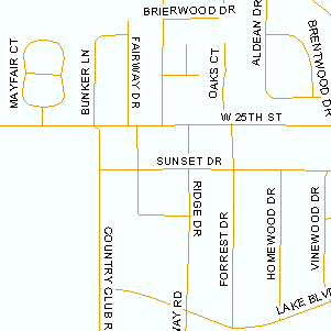 County Streets Map Sample