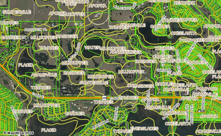 Soils Map Sample with Aerial and Parcels