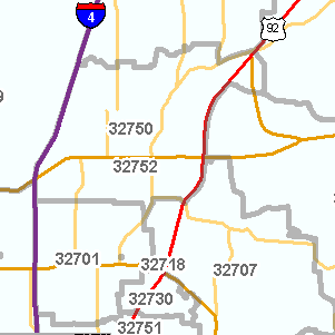 Zip Code Boundaries Map Sample